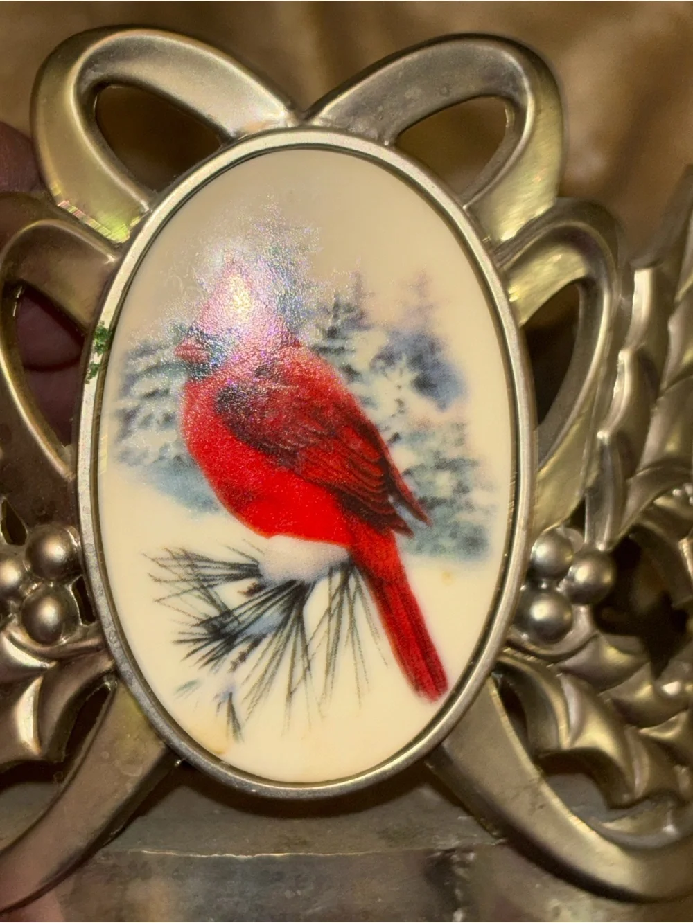 Lenox Winter Greetings Cardinal Votive Candle Holder Replacement.